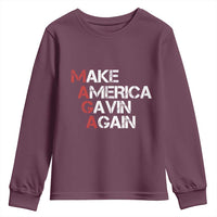 Make America Gavin Again Youth Sweatshirt Gavin Newsom Support - Wonder Print Shop