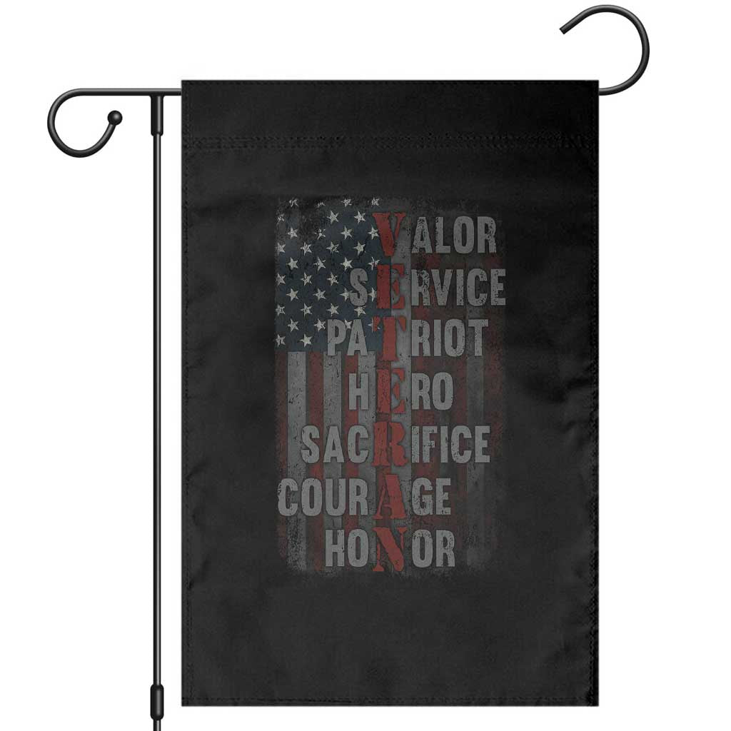 Veterans Valor Service Patriot Hero Sacrifice Courage Honor Garden Flag American Flag - Wonder Print Shop