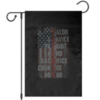 Veterans Valor Service Patriot Hero Sacrifice Courage Honor Garden Flag American Flag - Wonder Print Shop
