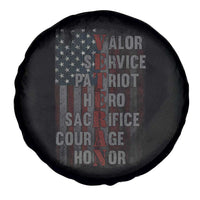 Veterans Valor Service Patriot Hero Sacrifice Courage Honor Spare Tire Cover American Flag - Wonder Print Shop