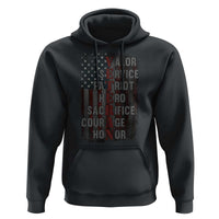Veterans Valor Service Patriot Hero Sacrifice Courage Honor Hoodie American Flag - Wonder Print Shop