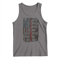 Veterans Valor Service Patriot Hero Sacrifice Courage Honor Tank Top American Flag - Wonder Print Shop