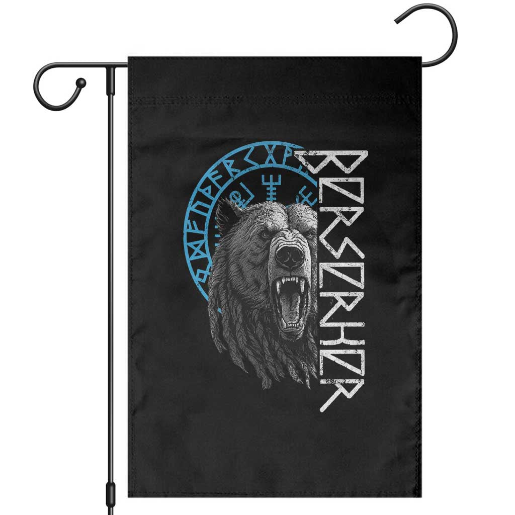 Viking Berserker Bear Warrior Odin Runes Nordic Compass Garden Flag - Wonder Print Shop