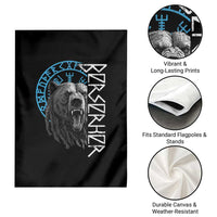 Viking Berserker Bear Warrior Odin Runes Nordic Compass Garden Flag - Wonder Print Shop