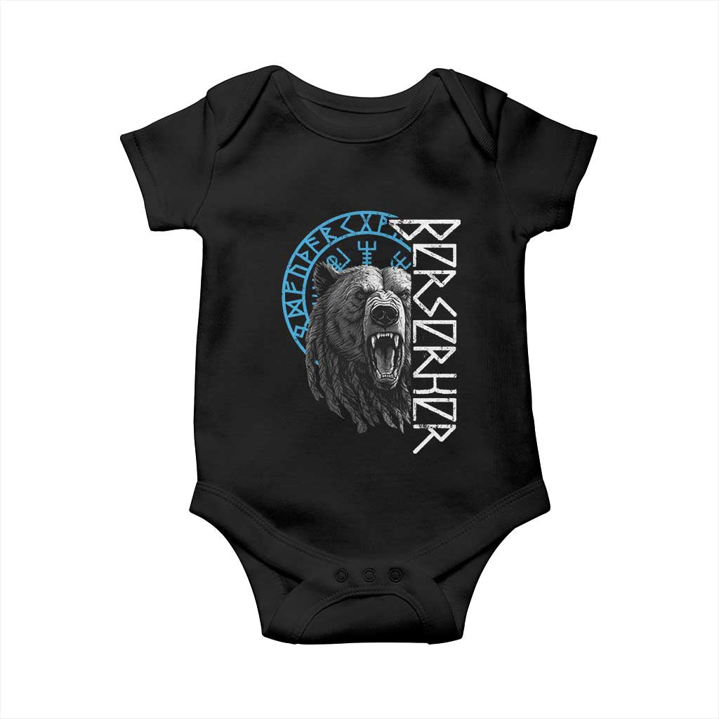 Viking Berserker Bear Warrior Odin Runes Nordic Compass Baby Onesie - Wonder Print Shop