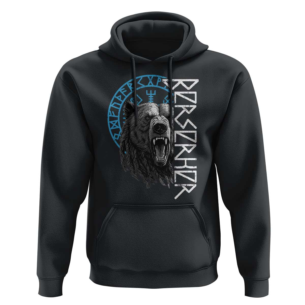 Viking Berserker Bear Warrior Odin Runes Nordic Compass Hoodie - Wonder Print Shop