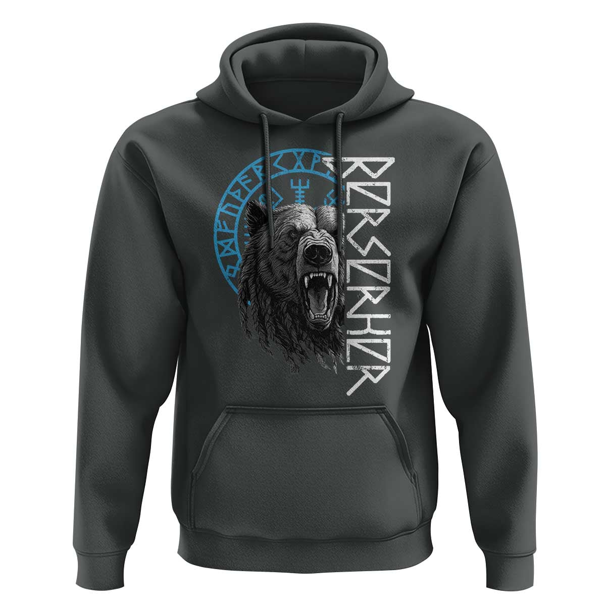 Viking Berserker Bear Warrior Odin Runes Nordic Compass Hoodie - Wonder Print Shop