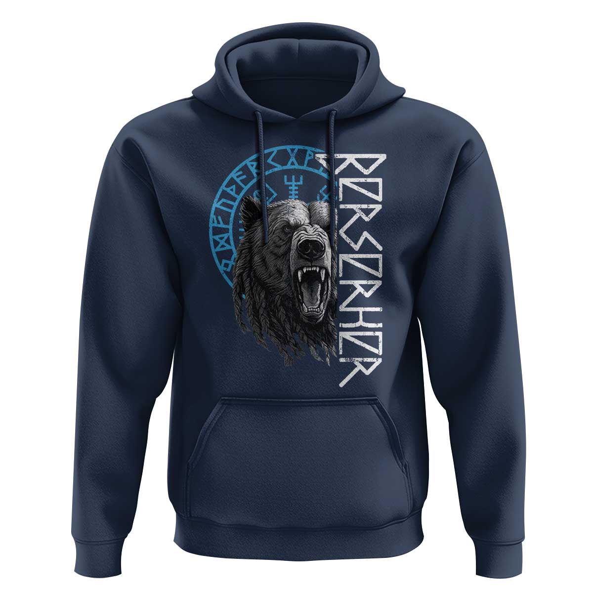 Viking Berserker Bear Warrior Odin Runes Nordic Compass Hoodie - Wonder Print Shop