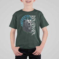 Viking Berserker Bear Warrior Odin Runes Nordic Compass T Shirt For Kid - Wonder Print Shop