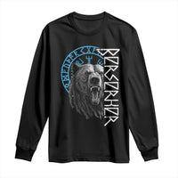 Viking Berserker Bear Warrior Odin Runes Nordic Compass Long Sleeve Shirt - Wonder Print Shop