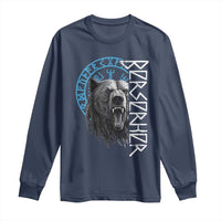 Viking Berserker Bear Warrior Odin Runes Nordic Compass Long Sleeve Shirt - Wonder Print Shop