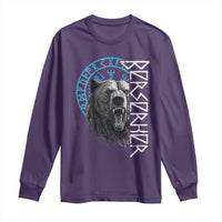 Viking Berserker Bear Warrior Odin Runes Nordic Compass Long Sleeve Shirt - Wonder Print Shop