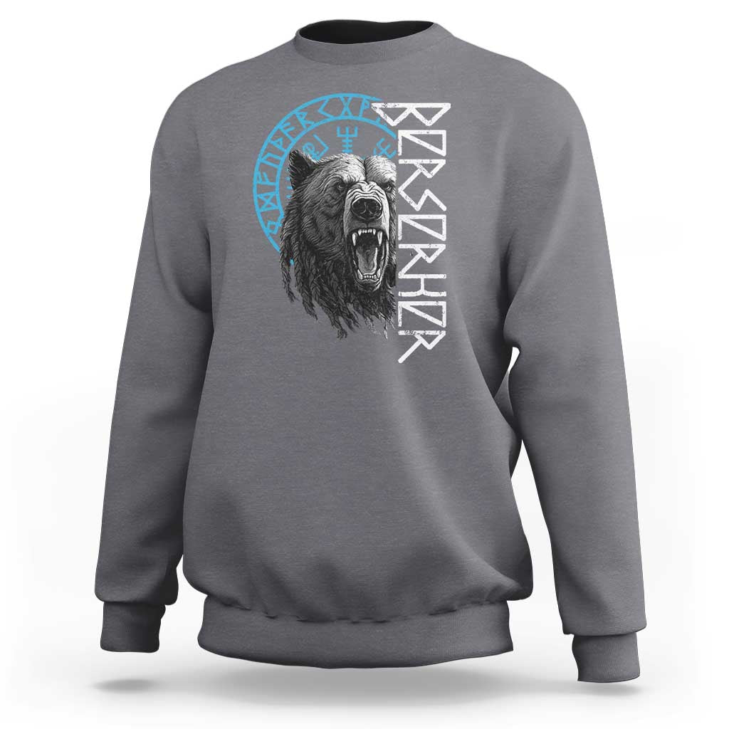 Viking Berserker Bear Warrior Odin Runes Nordic Compass Sweatshirt - Wonder Print Shop