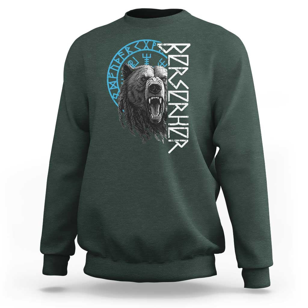 Viking Berserker Bear Warrior Odin Runes Nordic Compass Sweatshirt - Wonder Print Shop