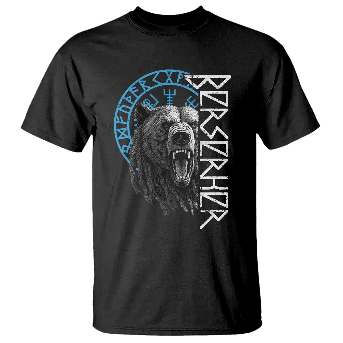 Viking Berserker Bear Warrior Odin Runes Nordic Compass T Shirt - Wonder Print Shop