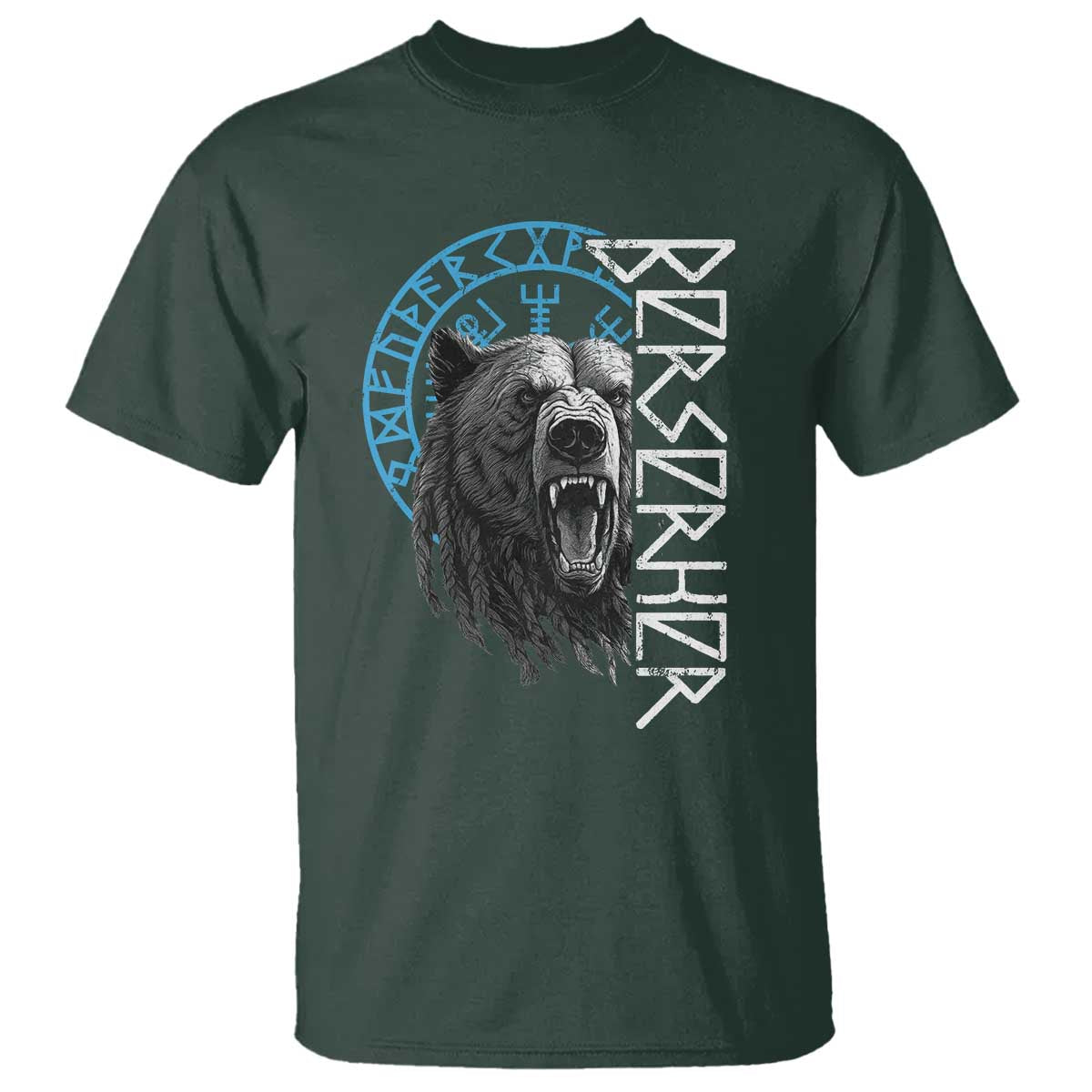 Viking Berserker Bear Warrior Odin Runes Nordic Compass T Shirt - Wonder Print Shop
