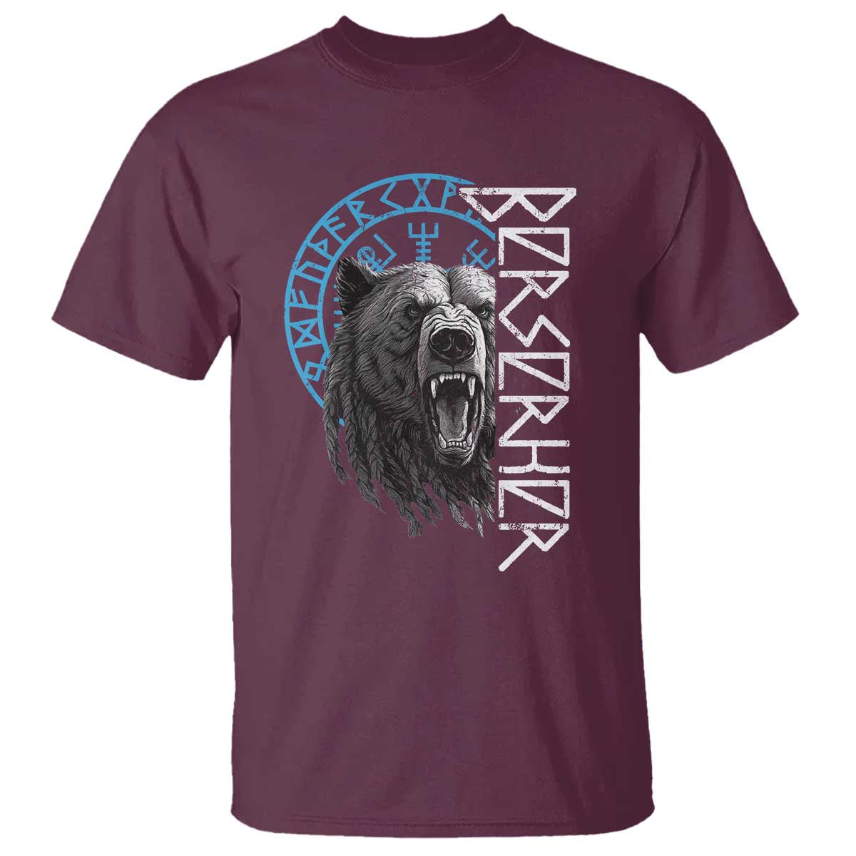 Viking Berserker Bear Warrior Odin Runes Nordic Compass T Shirt - Wonder Print Shop