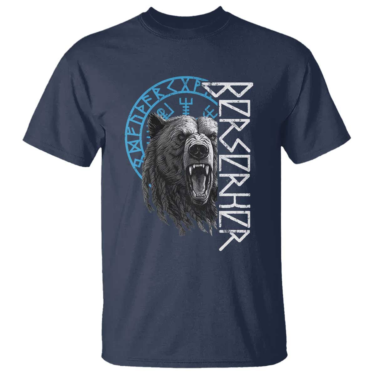 Viking Berserker Bear Warrior Odin Runes Nordic Compass T Shirt - Wonder Print Shop