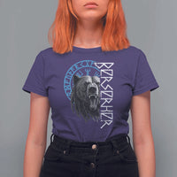 Viking Berserker Bear Warrior Odin Runes Nordic Compass T Shirt For Women - Wonder Print Shop