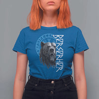 Viking Berserker Bear Warrior Odin Runes Nordic Compass T Shirt For Women - Wonder Print Shop
