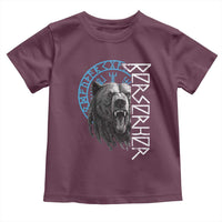Viking Berserker Bear Warrior Odin Runes Nordic Compass Toddler T Shirt - Wonder Print Shop