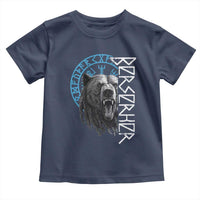 Viking Berserker Bear Warrior Odin Runes Nordic Compass Toddler T Shirt - Wonder Print Shop