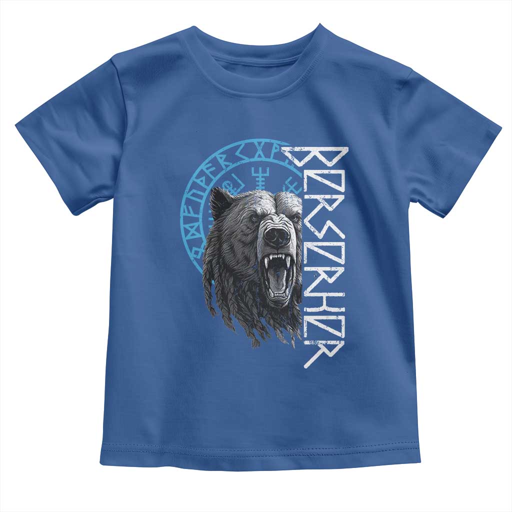 Viking Berserker Bear Warrior Odin Runes Nordic Compass Toddler T Shirt - Wonder Print Shop