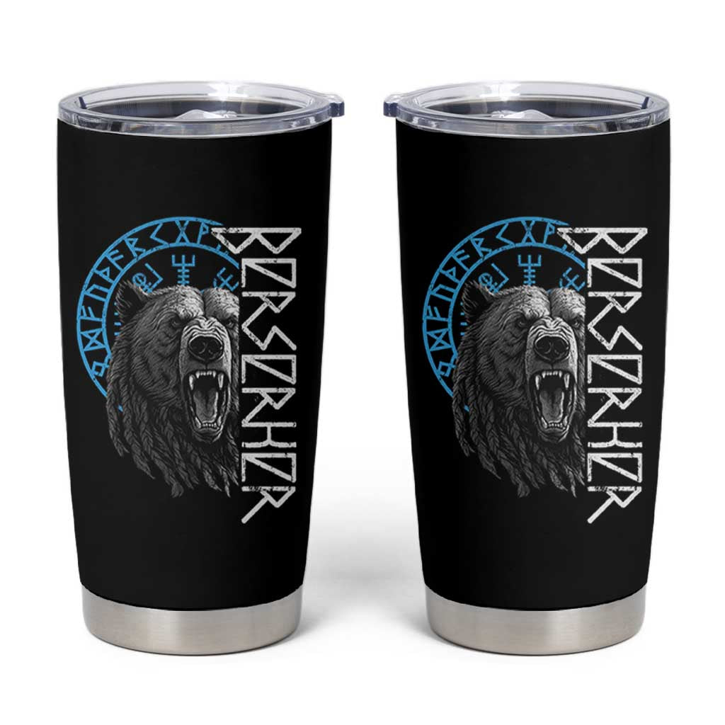 Viking Berserker Bear Warrior Odin Runes Nordic Compass Tumbler Cup - Wonder Print Shop
