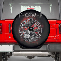 Funny F Caw F Viking Crow Spare Tire Cover Vegvisir Black Bird Gothic Skull Adult Humor - Wonder Print Shop