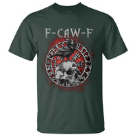 Funny F Caw F Viking Crow T Shirt Vegvisir Black Bird Gothic Skull Adult Humor - Wonder Print Shop