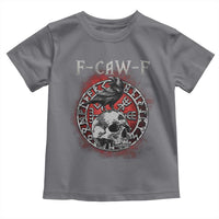 Funny F Caw F Viking Crow Toddler T Shirt Vegvisir Black Bird Gothic Skull Adult Humor - Wonder Print Shop