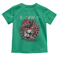 Funny F Caw F Viking Crow Toddler T Shirt Vegvisir Black Bird Gothic Skull Adult Humor - Wonder Print Shop
