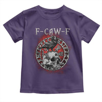 Funny F Caw F Viking Crow Toddler T Shirt Vegvisir Black Bird Gothic Skull Adult Humor - Wonder Print Shop