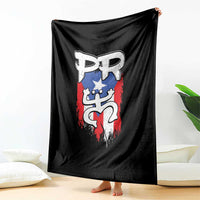 Puerto Rico Flag Hispanic Heritage Month Boricua Taino Coqui Frog Throw Blanket - Wonder Print Shop
