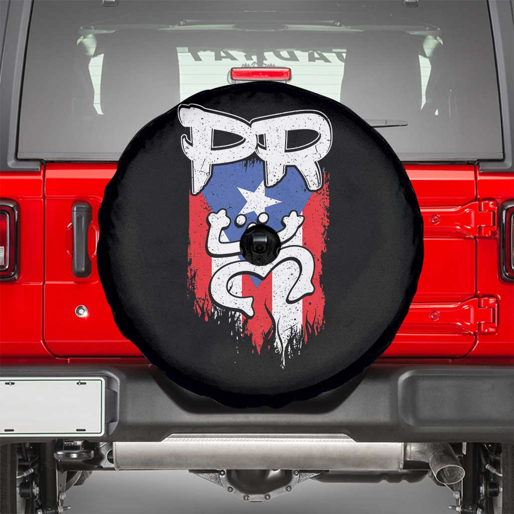 Puerto Rico Flag Hispanic Heritage Month Boricua Taino Coqui Frog Spare Tire Cover - Wonder Print Shop
