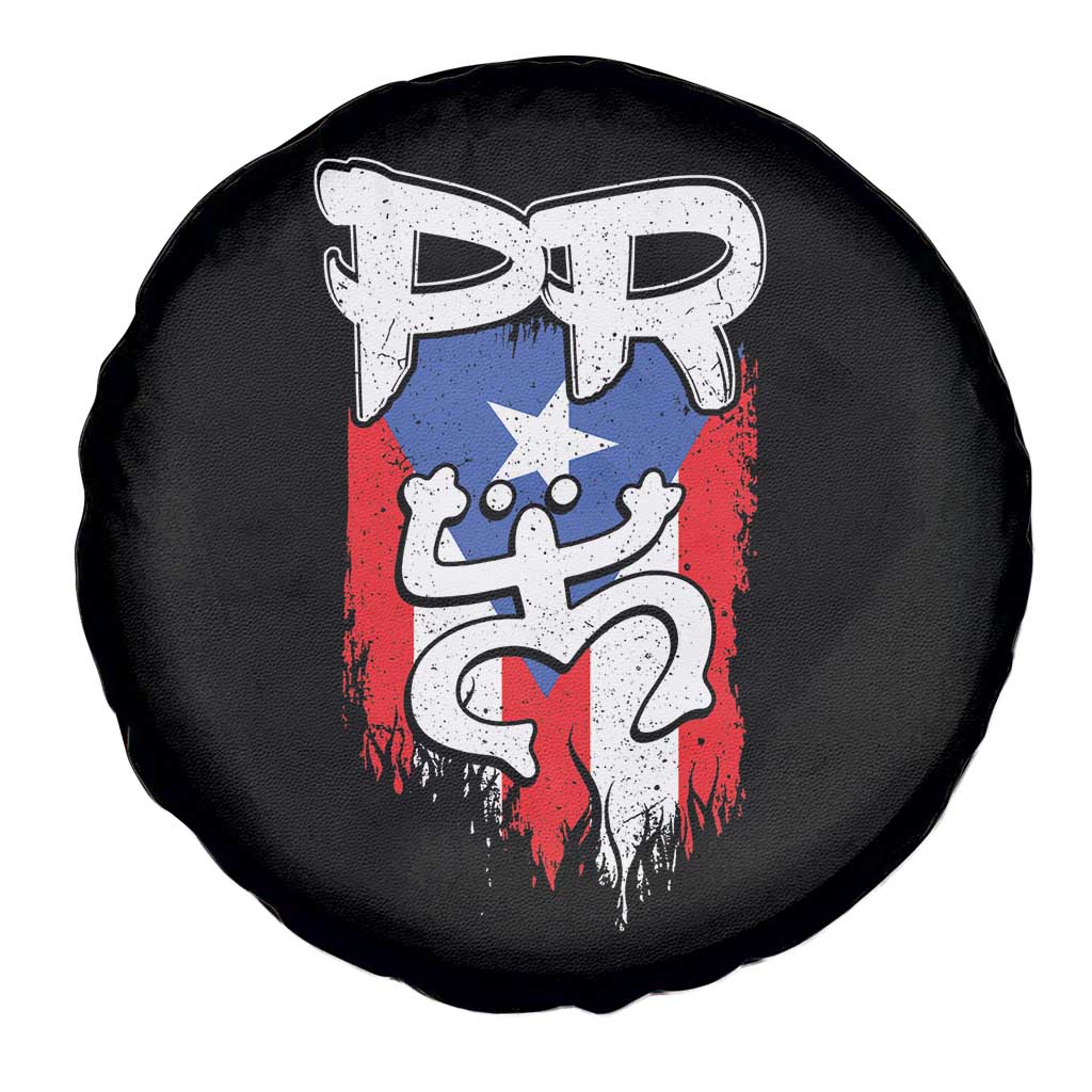 Puerto Rico Flag Hispanic Heritage Month Boricua Taino Coqui Frog Spare Tire Cover - Wonder Print Shop