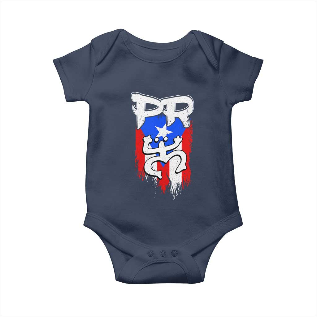 Puerto Rico Flag Hispanic Heritage Month Boricua Taino Coqui Frog Baby Onesie - Wonder Print Shop