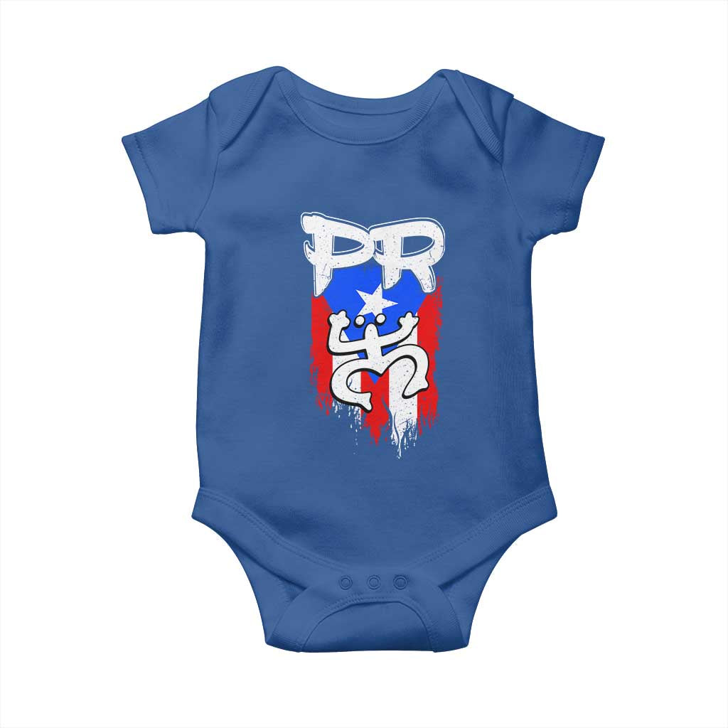 Puerto Rico Flag Hispanic Heritage Month Boricua Taino Coqui Frog Baby Onesie - Wonder Print Shop