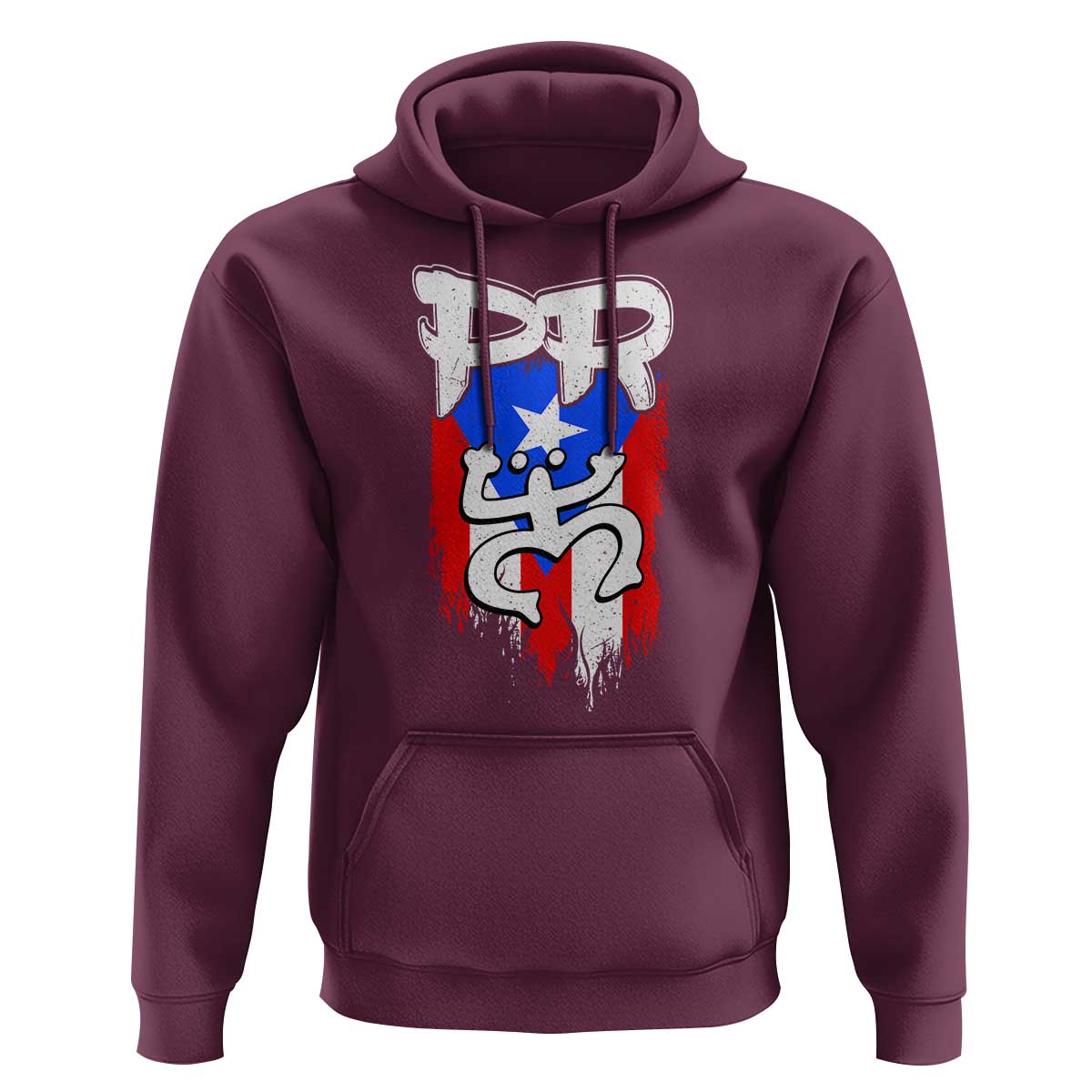 Puerto Rico Flag Hispanic Heritage Month Boricua Taino Coqui Frog Hoodie - Wonder Print Shop