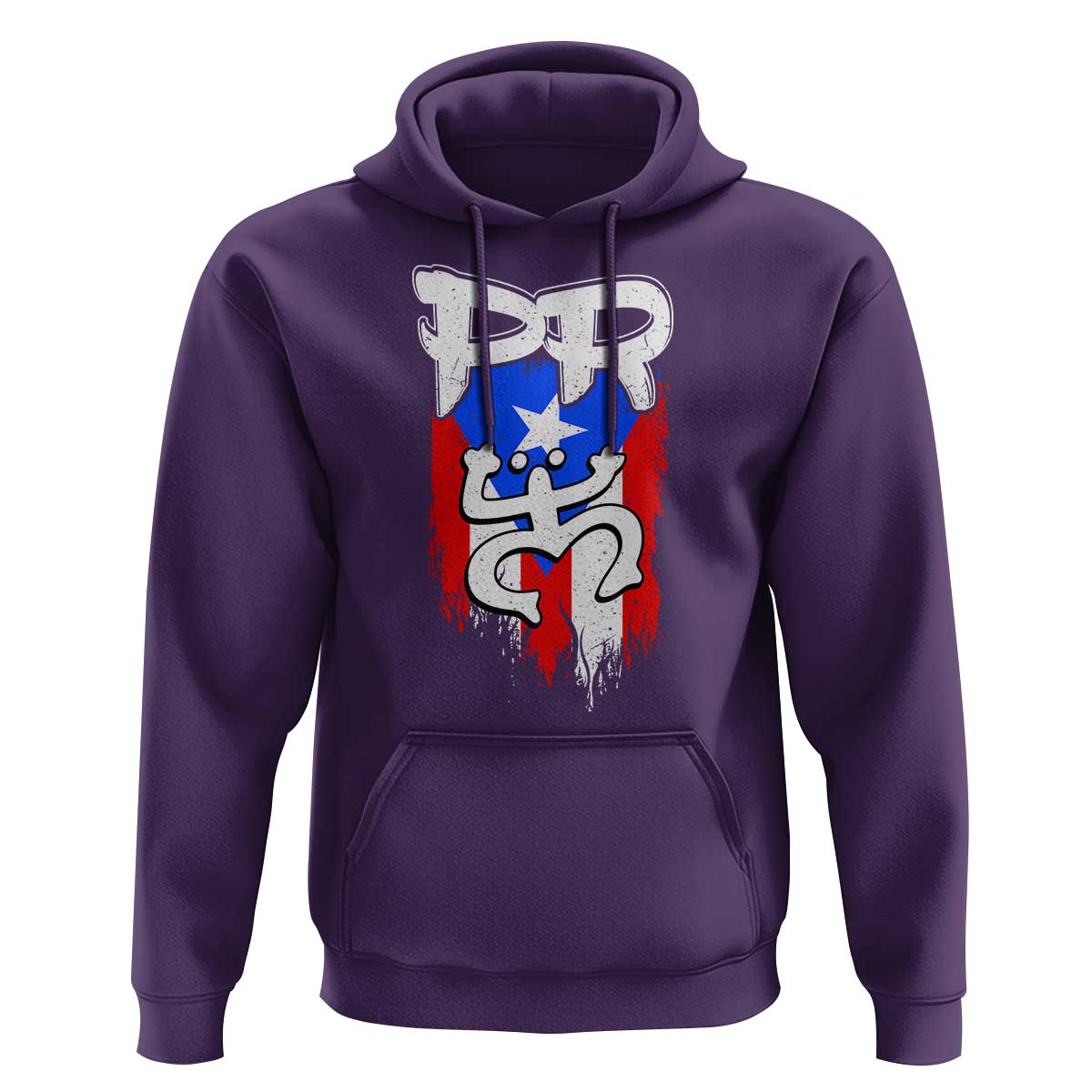 Puerto Rico Flag Hispanic Heritage Month Boricua Taino Coqui Frog Hoodie - Wonder Print Shop