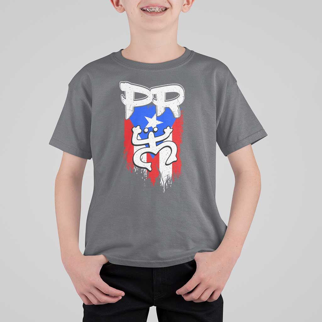 Puerto Rico Flag Hispanic Heritage Month Boricua Taino Coqui Frog T Shirt For Kid - Wonder Print Shop