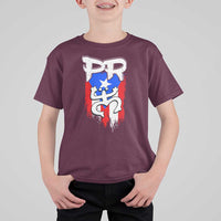 Puerto Rico Flag Hispanic Heritage Month Boricua Taino Coqui Frog T Shirt For Kid - Wonder Print Shop