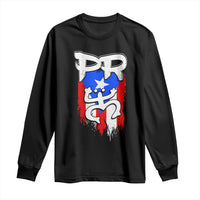Puerto Rico Flag Hispanic Heritage Month Boricua Taino Coqui Frog Long Sleeve Shirt - Wonder Print Shop