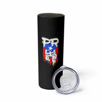 Puerto Rico Flag Hispanic Heritage Month Boricua Taino Coqui Frog Skinny Tumbler - Wonder Print Shop