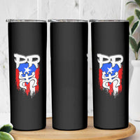 Puerto Rico Flag Hispanic Heritage Month Boricua Taino Coqui Frog Skinny Tumbler - Wonder Print Shop
