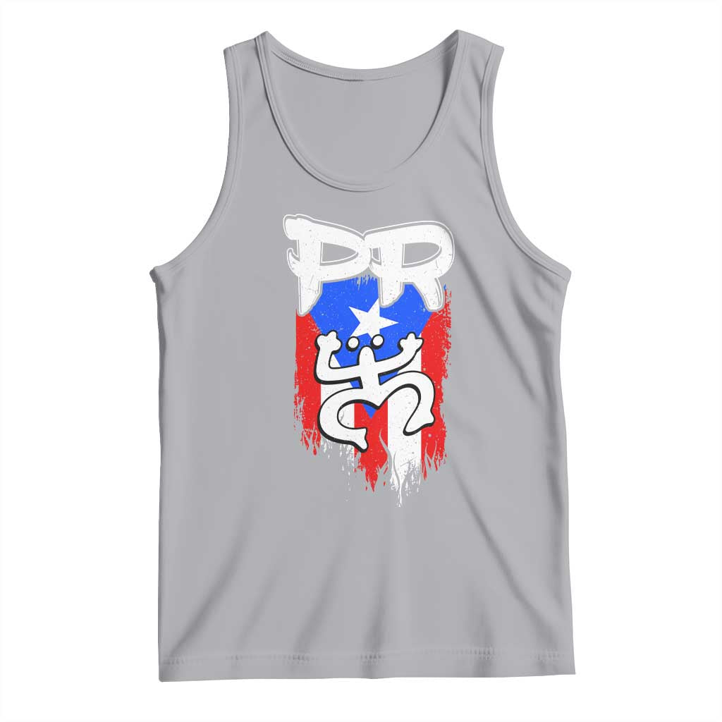 Puerto Rico Flag Hispanic Heritage Month Boricua Taino Coqui Frog Tank Top - Wonder Print Shop