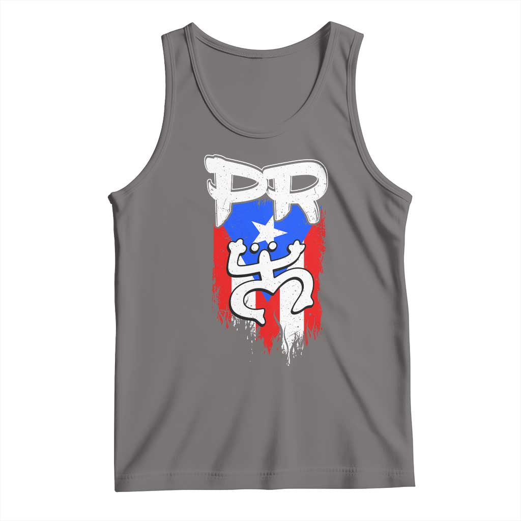 Puerto Rico Flag Hispanic Heritage Month Boricua Taino Coqui Frog Tank Top - Wonder Print Shop