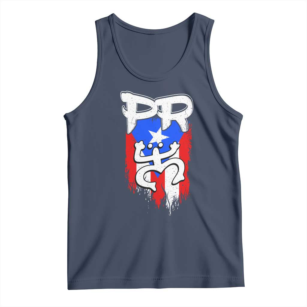 Puerto Rico Flag Hispanic Heritage Month Boricua Taino Coqui Frog Tank Top - Wonder Print Shop