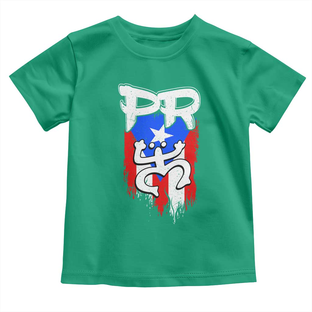 Puerto Rico Flag Hispanic Heritage Month Boricua Taino Coqui Frog Toddler T Shirt - Wonder Print Shop