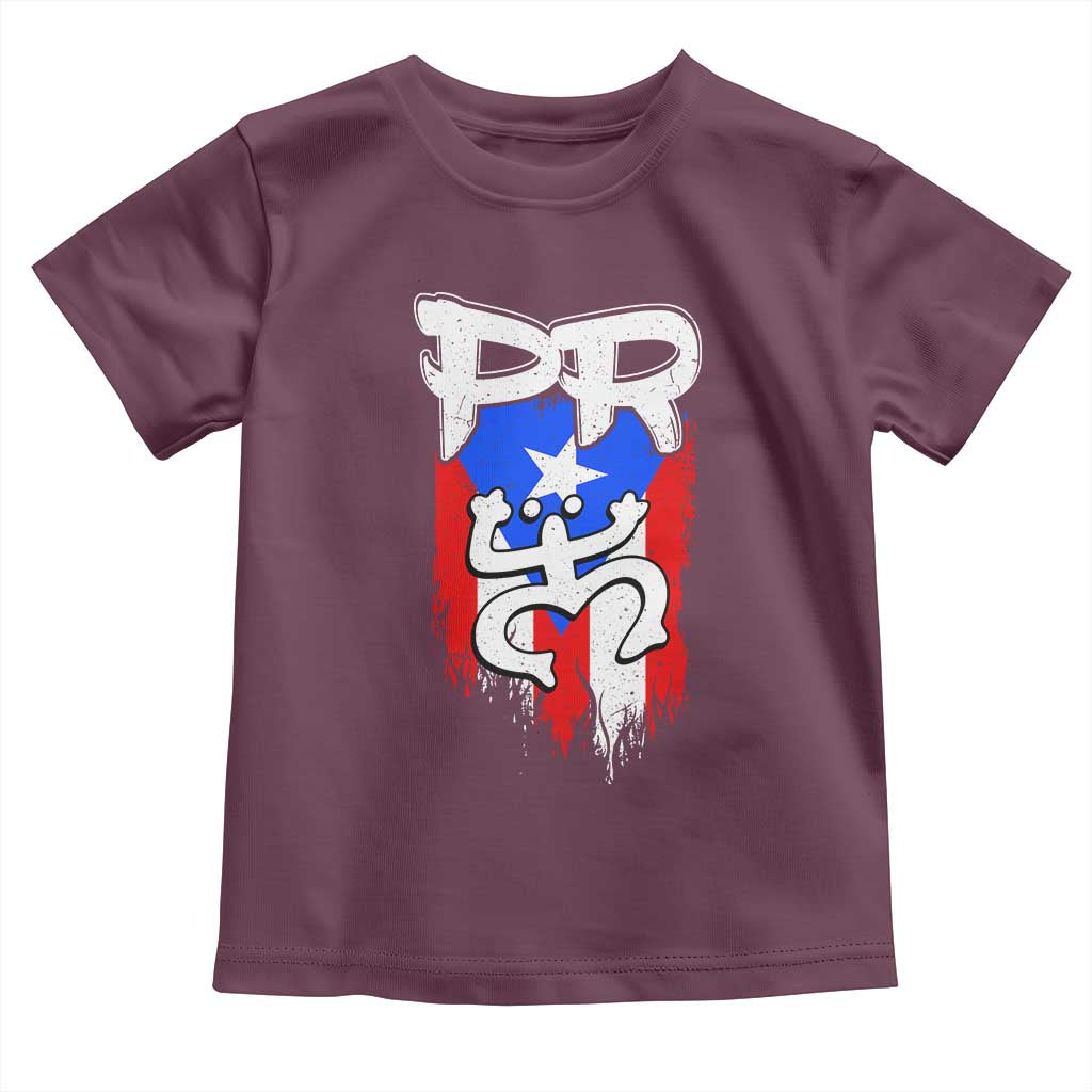 Puerto Rico Flag Hispanic Heritage Month Boricua Taino Coqui Frog Toddler T Shirt - Wonder Print Shop